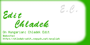 edit chladek business card